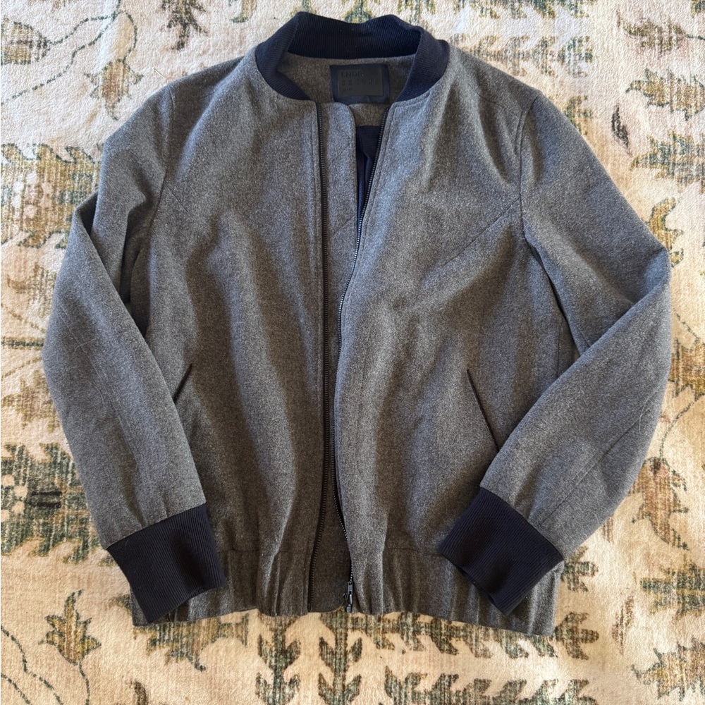 Women’s LNDR Gray Wool Bomber Jacket